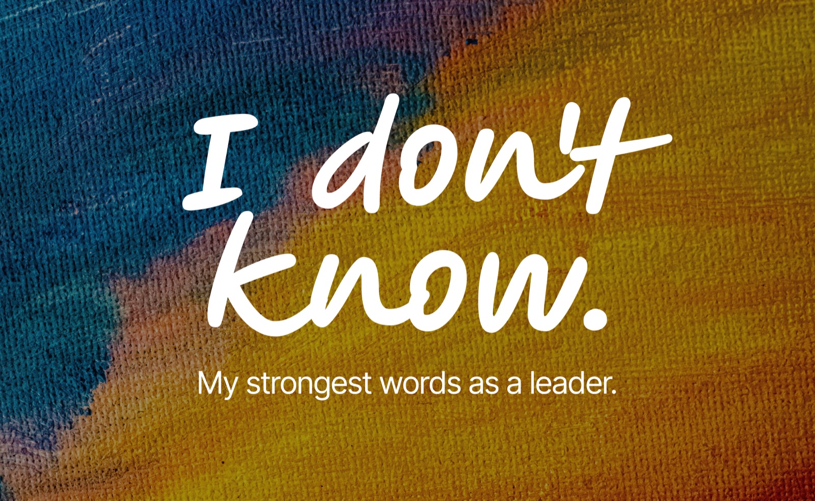“I don’t know.”